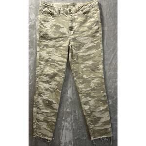 Seven7 Jeans Womens 8 Weekend Easy Fit Boyfriend Camo Raw Hem Casual Americana